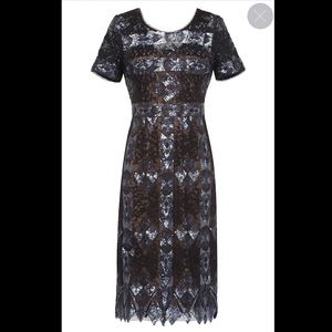 🔥🔥BCBGMAXAZRIA Embroidered Lace Cocktail Dress